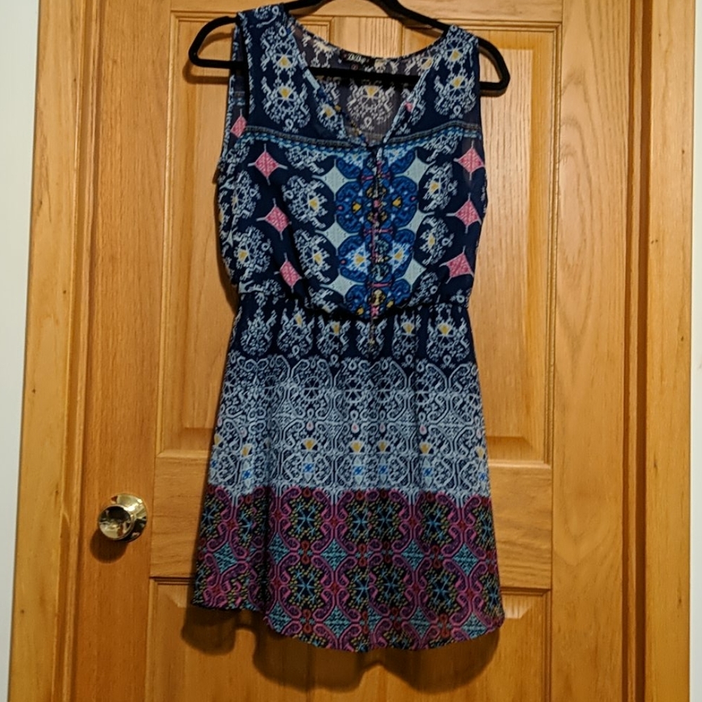 Blue print dress